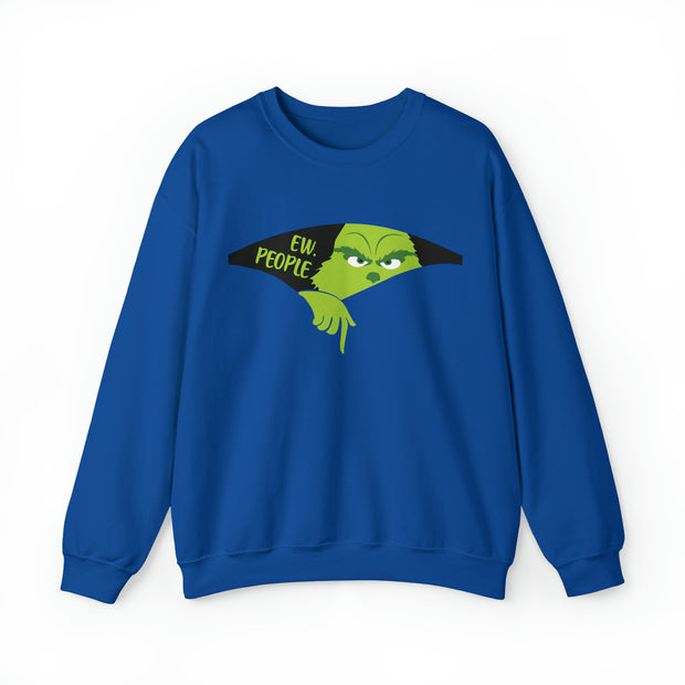 "Ew. People" Oversized Grinch Holiday Sweatshirt