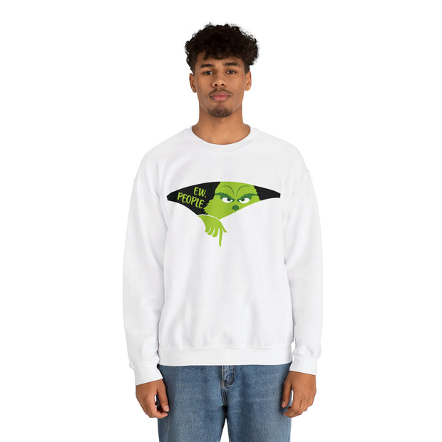 "Ew. People" Oversized Grinch Holiday Sweatshirt