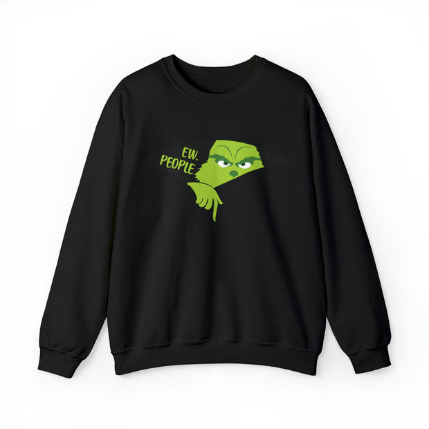 "Ew. People" Oversized Grinch Holiday Sweatshirt