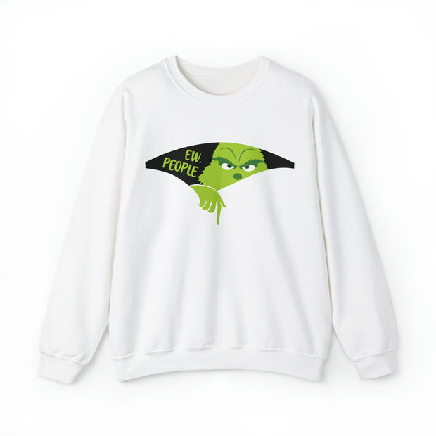 "Ew. People" Oversized Grinch Holiday Sweatshirt