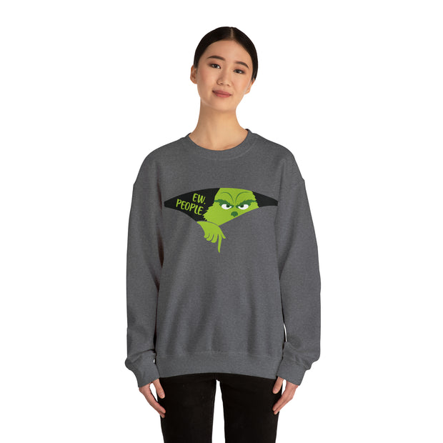 "Ew. People" Oversized Grinch Holiday Sweatshirt