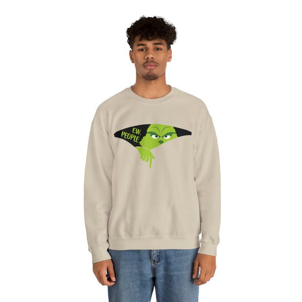 "Ew. People" Oversized Grinch Holiday Sweatshirt