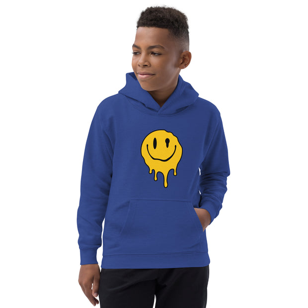 Blue hoodie best sale with smiley face