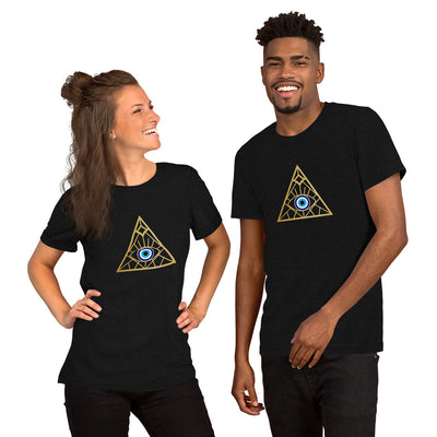 Protect Your Peace & Energy Triangle Evil Eye Unisex Short Sleeve T-Shirt